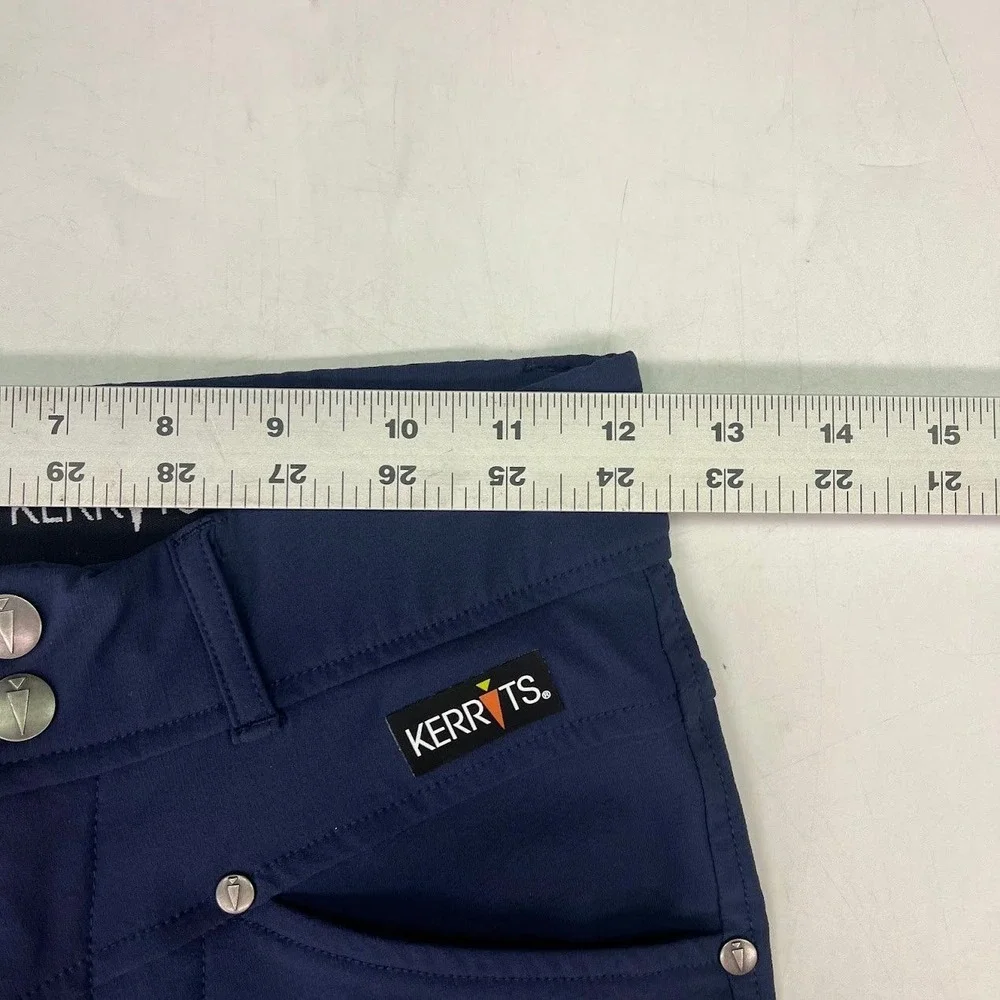 Kerrits Kids Navy Blue Knee Patch Equestrian Riding Breeches Pants Size L